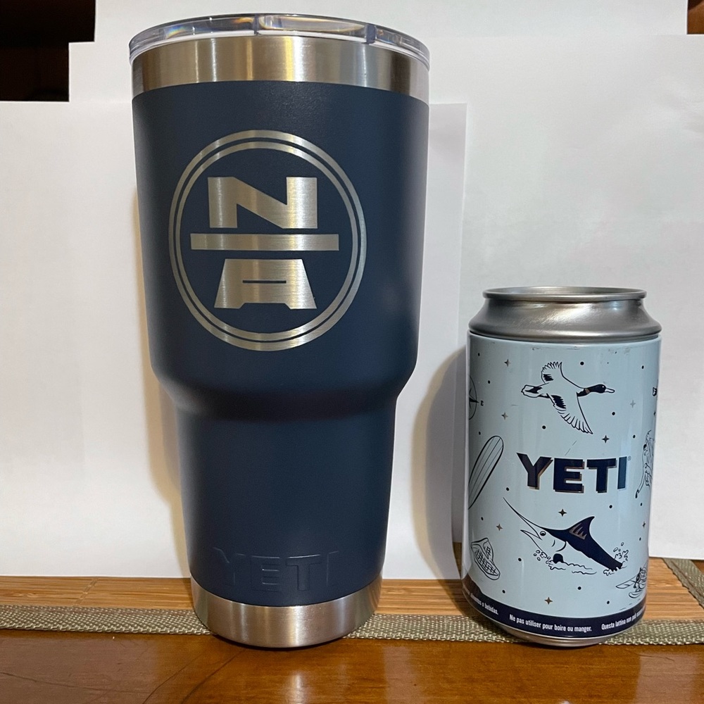 Yeti Rambler and stash can set